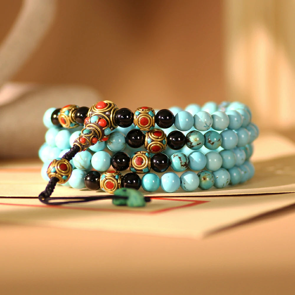 Blue Turquoise Mala Beads