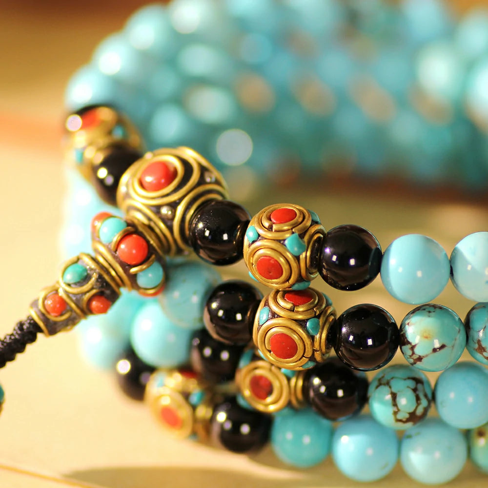 Blue Turquoise Mala Beads
