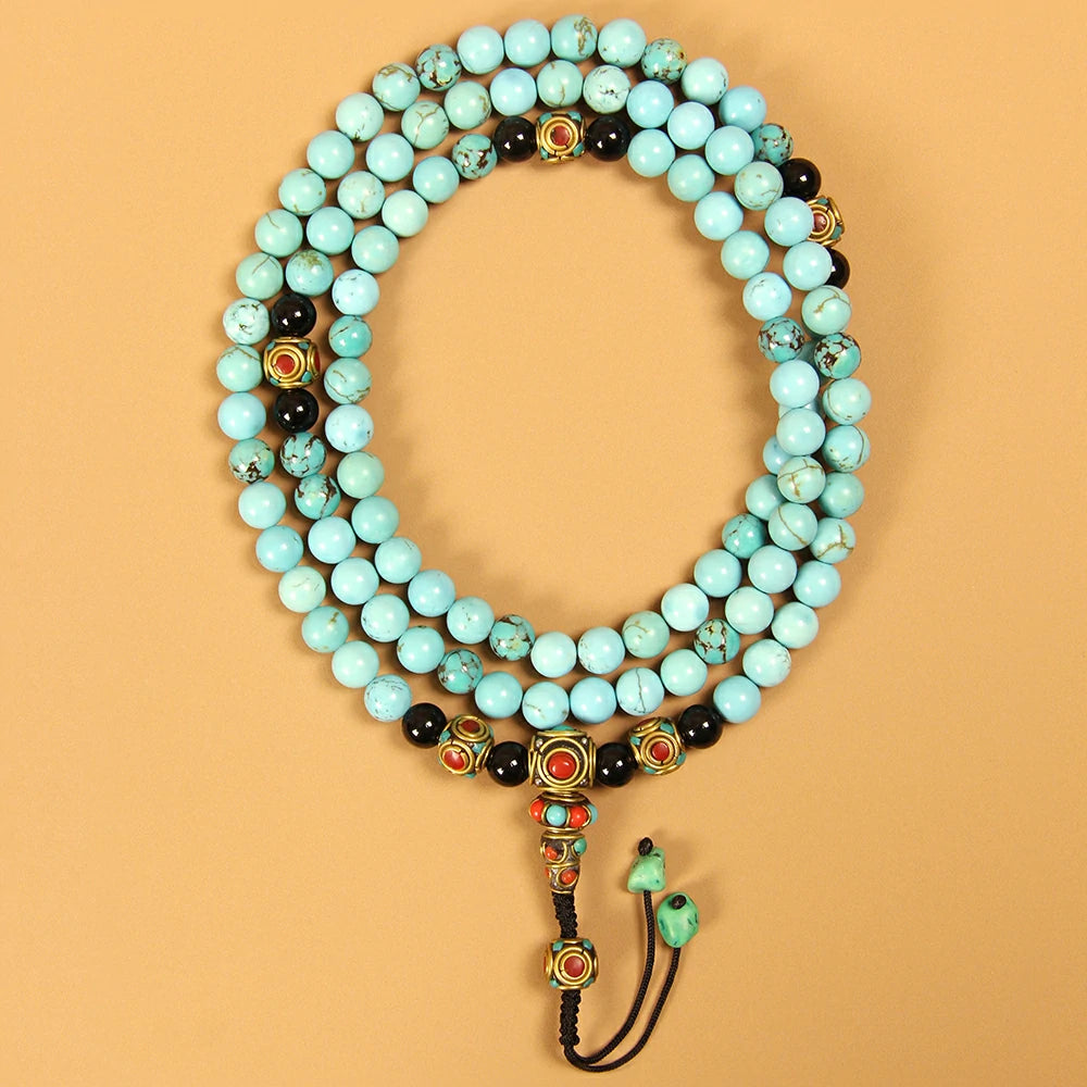 Blue Turquoise Mala Beads