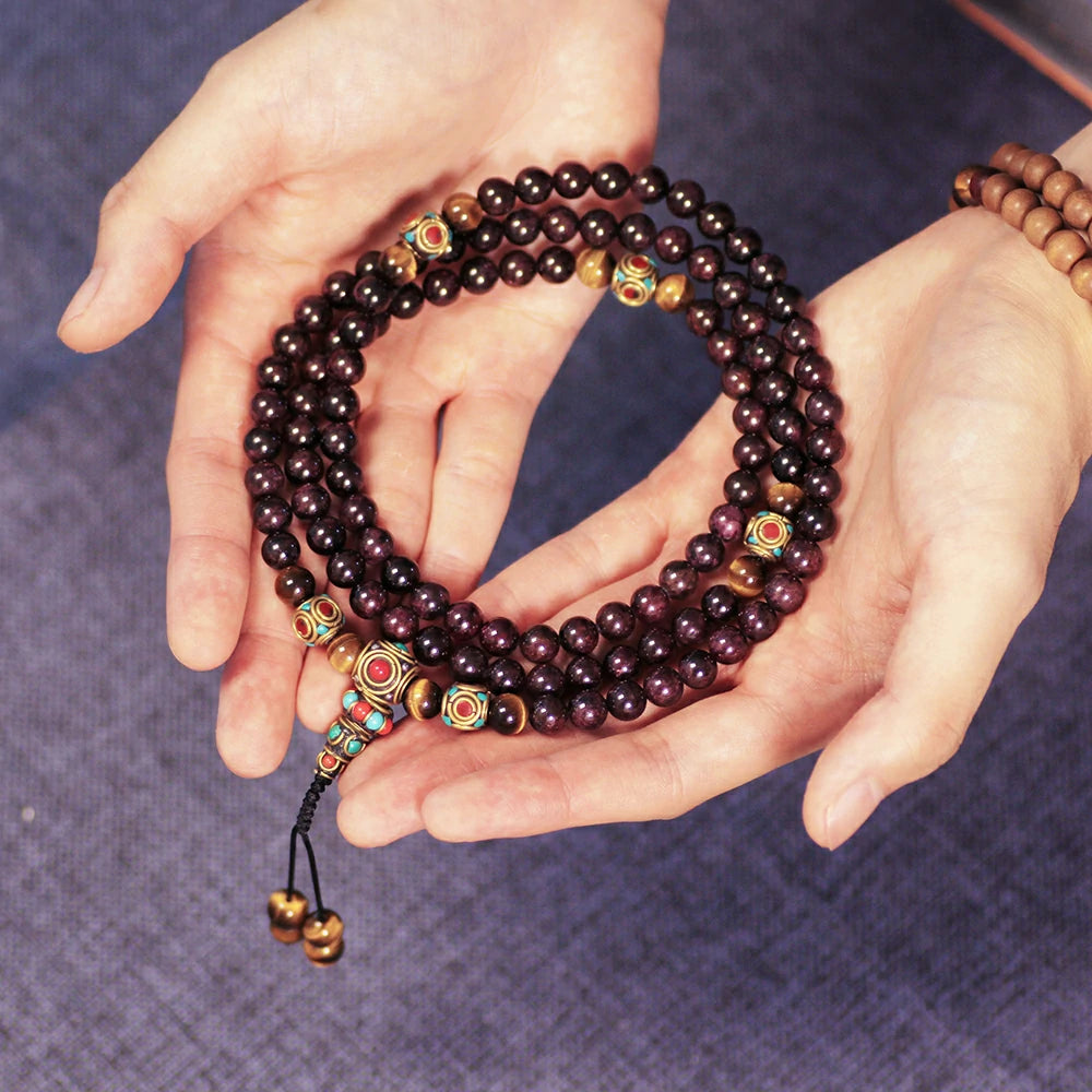 Garnet Mala Beads