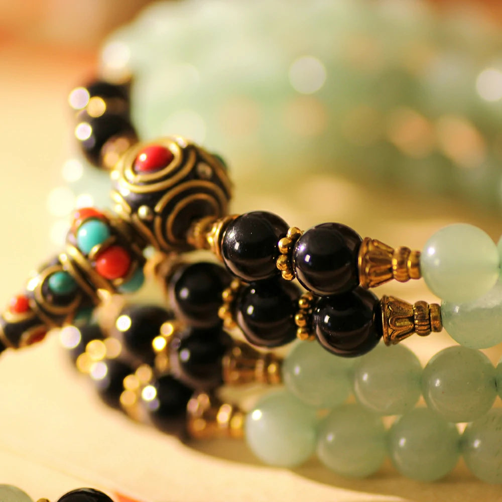 Green Aventurine Mala Beads