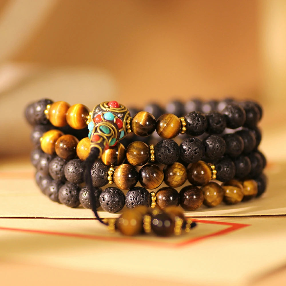Lava Rock Mala Beads