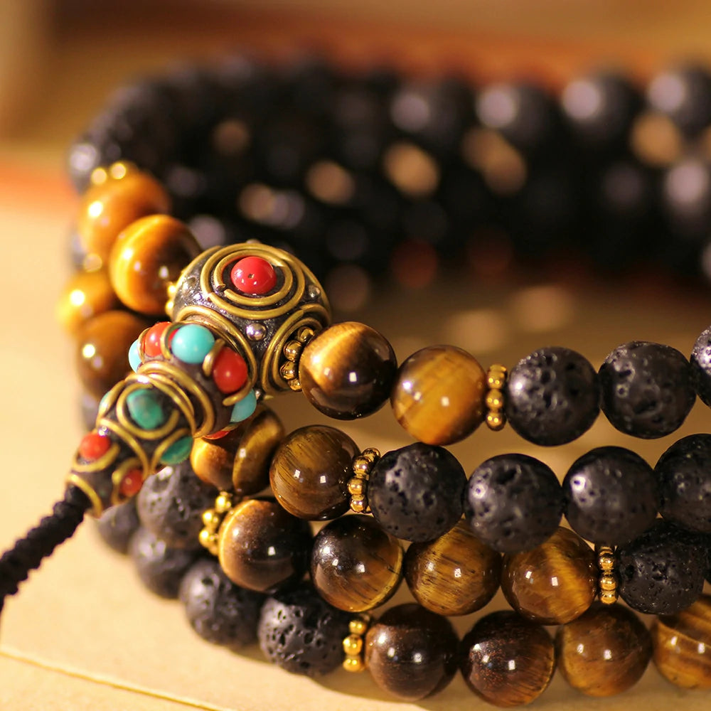 Lava Rock Mala Beads