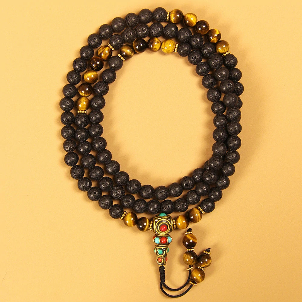 Lava Rock Mala Beads