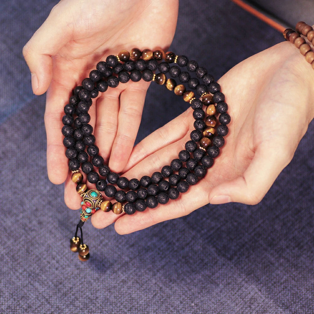 Lava Rock Mala Beads