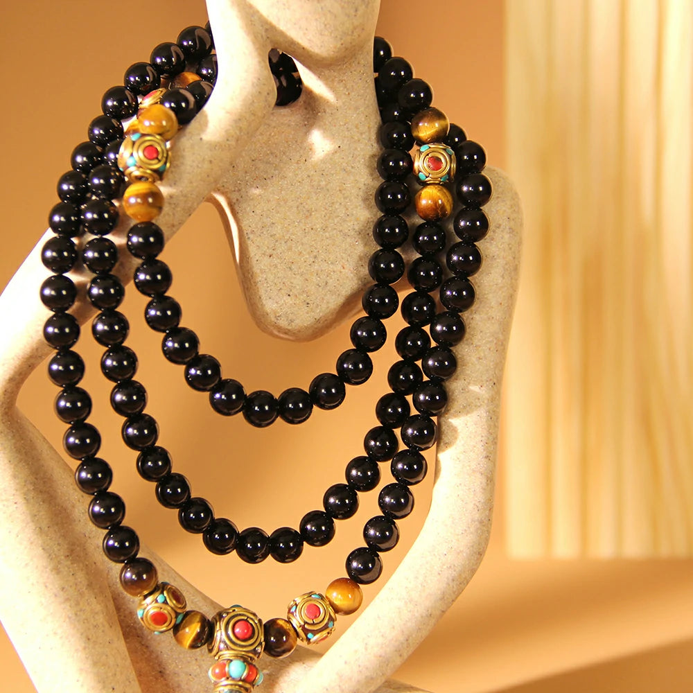 Obsidian Mala Beads