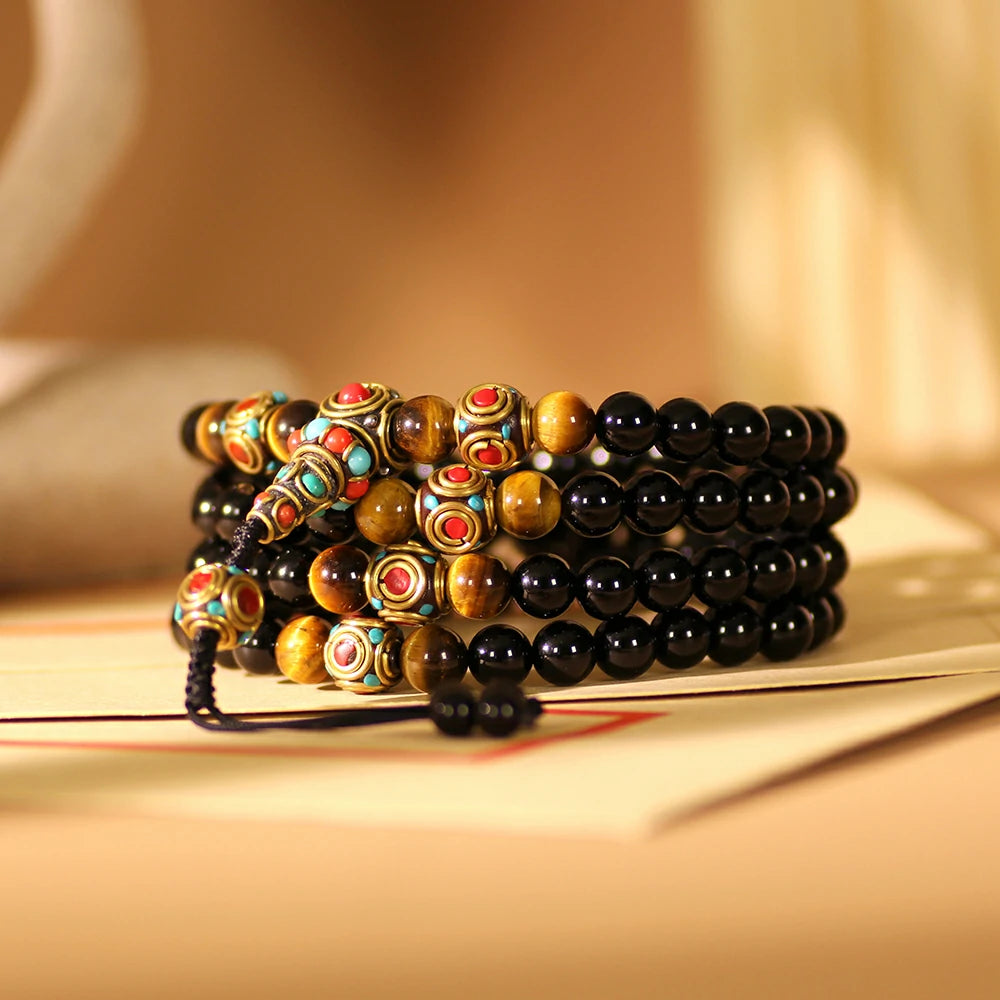 Obsidian Mala Beads