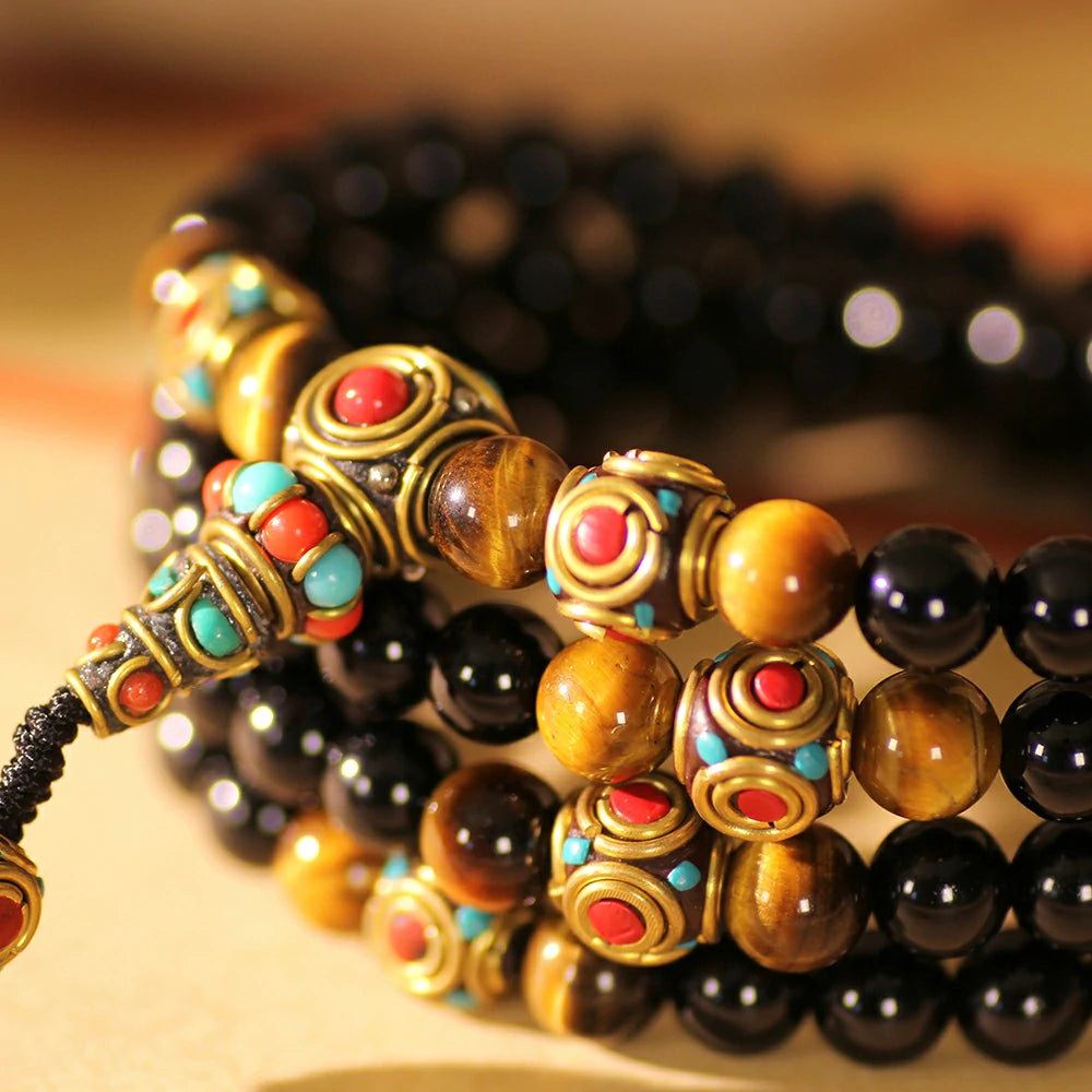 Obsidian Mala Beads