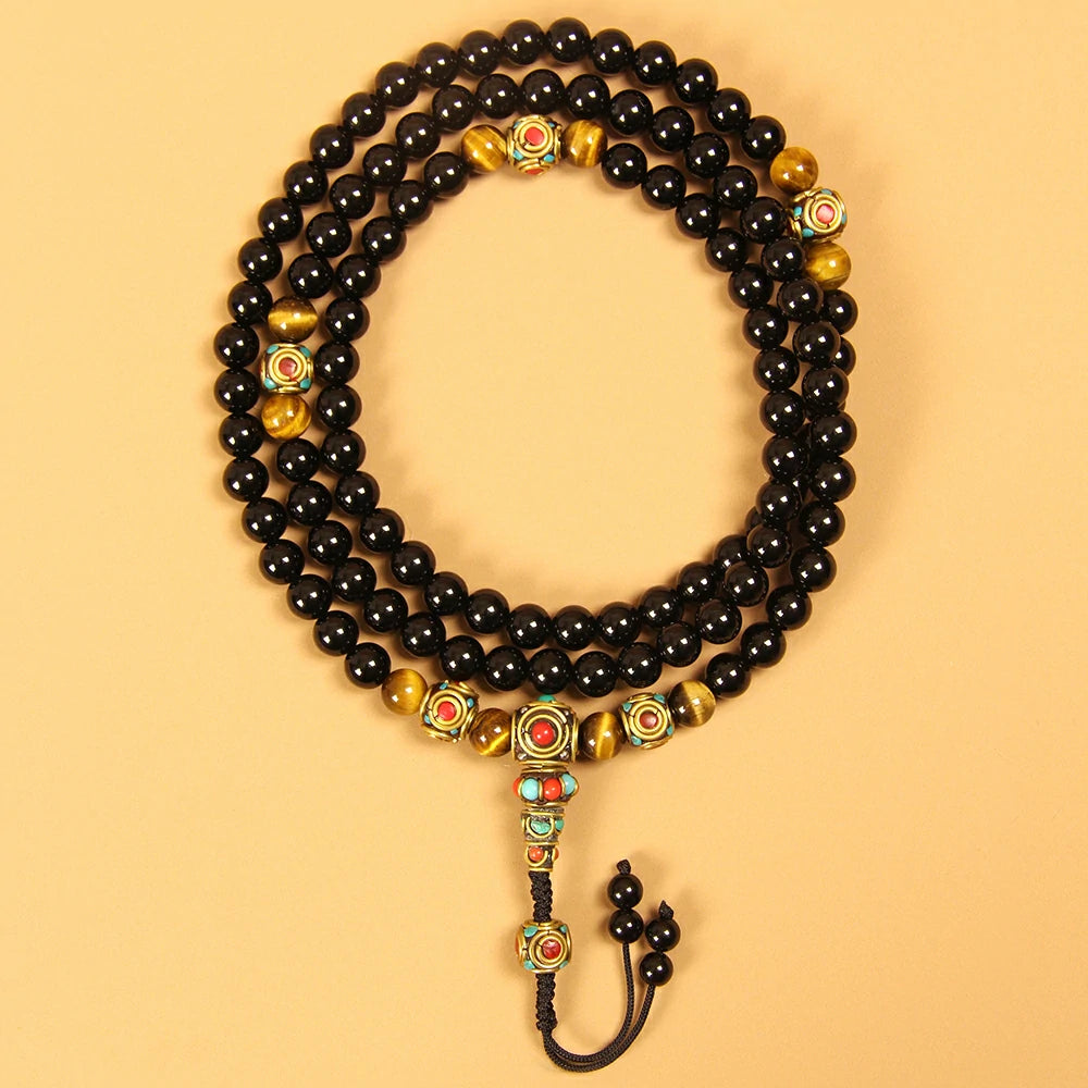 Obsidian Mala Beads
