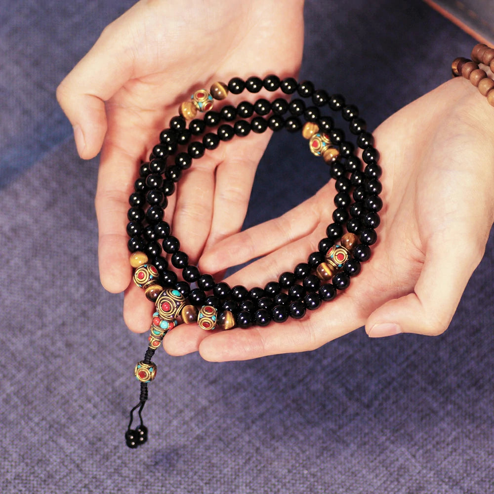 Obsidian Mala Beads