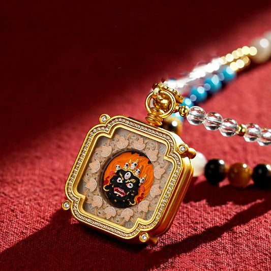 Thangka Paintings Exquisite Square Pendant
