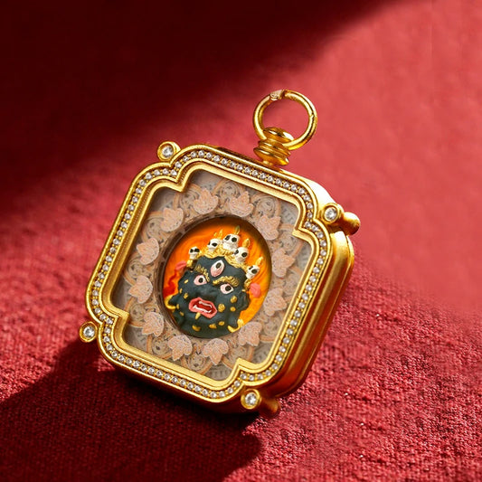 Thangka Paintings Exquisite Square Pendant