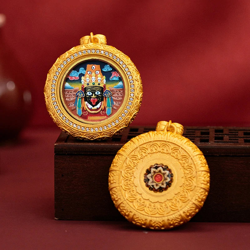 Thangka Paintings Exquisite Lotus Round Pendant