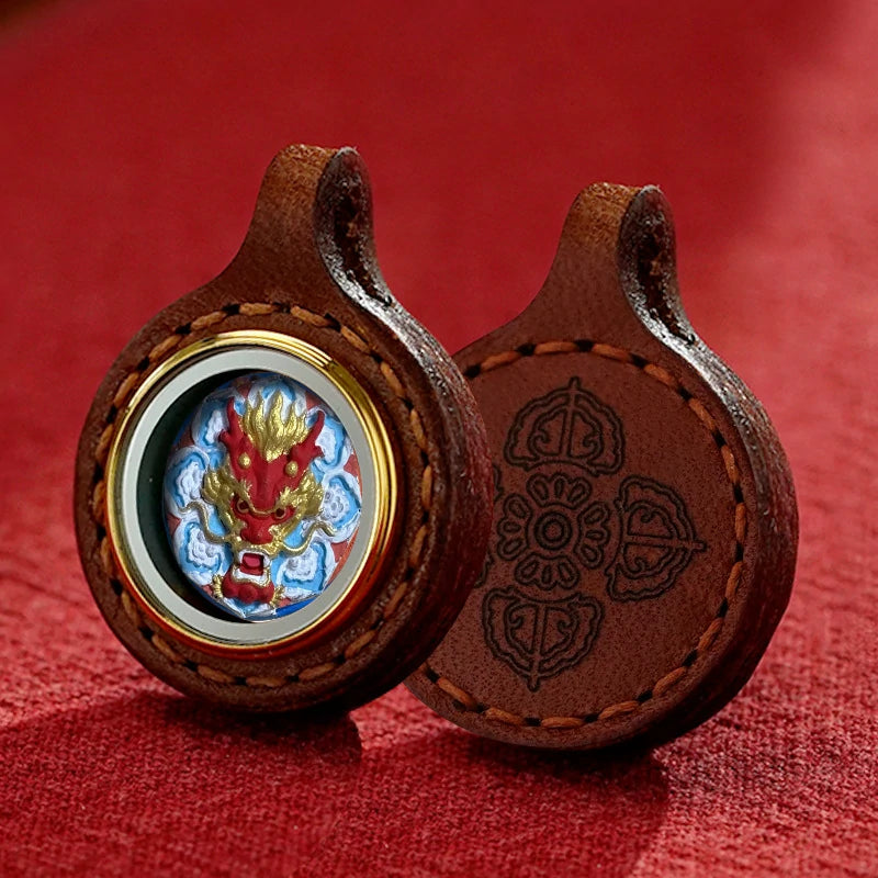 Thangka Paintings Exquisite Round Pendant Leather