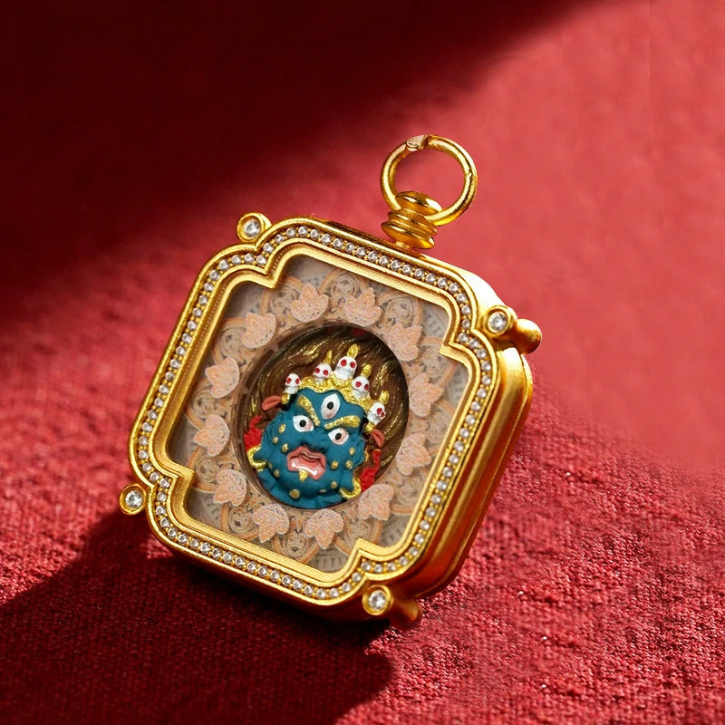 Thangka Paintings Exquisite Square Pendant