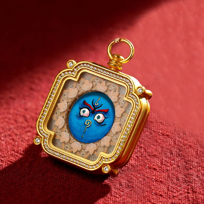 Thangka Paintings Exquisite Square Pendant