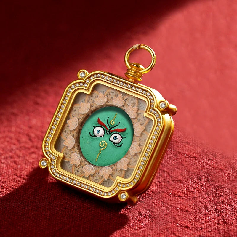 Thangka Paintings Exquisite Square Pendant