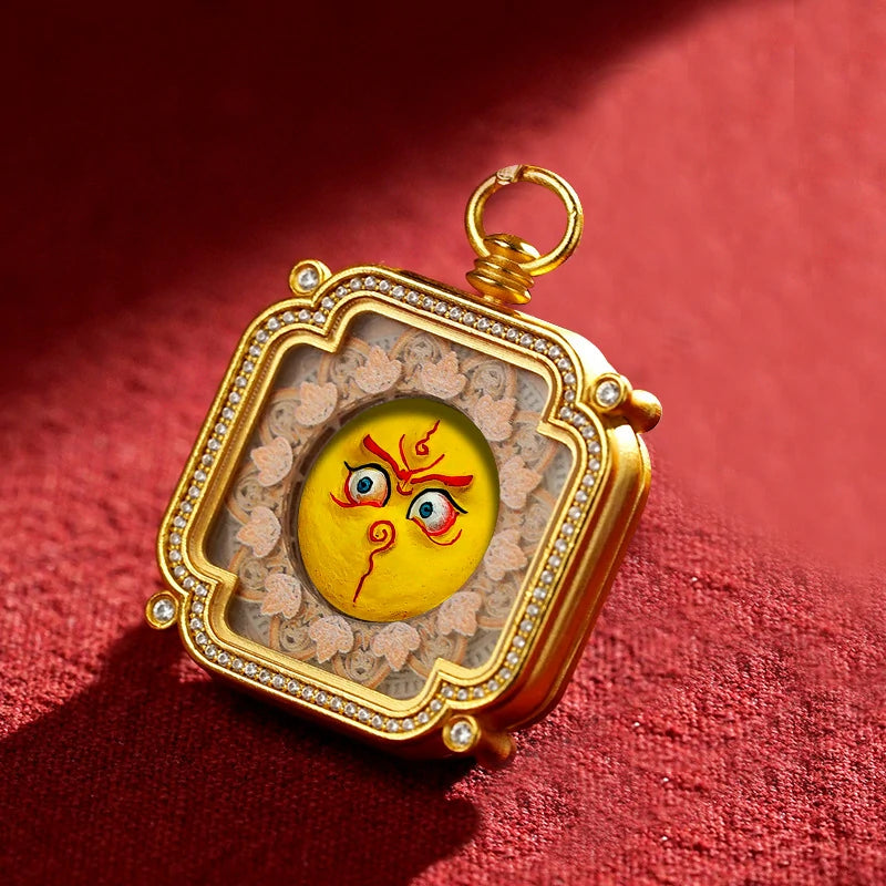Thangka Paintings Exquisite Square Pendant