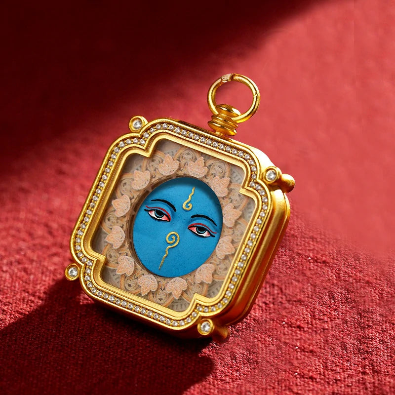 Thangka Paintings Exquisite Square Pendant