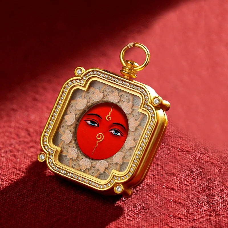 Thangka Paintings Exquisite Square Pendant