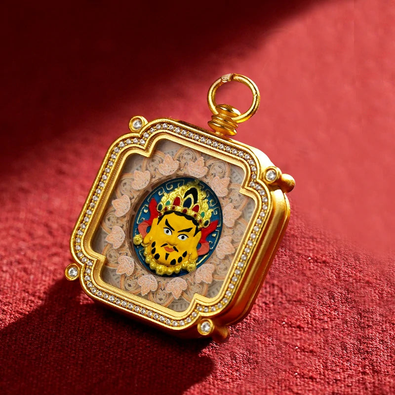 Thangka Paintings Exquisite Square Pendant