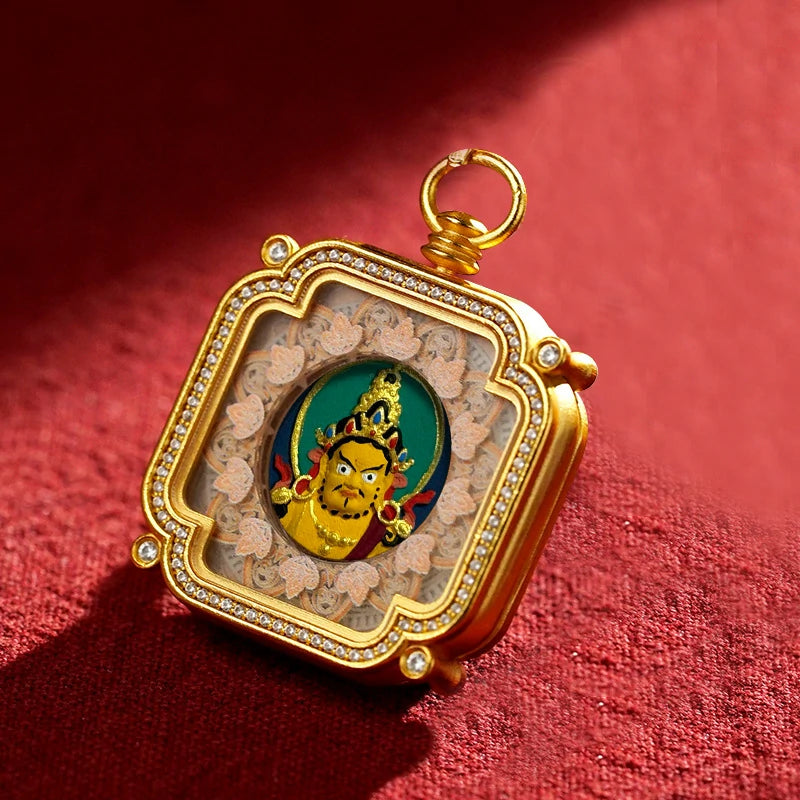 Thangka Paintings Exquisite Square Pendant