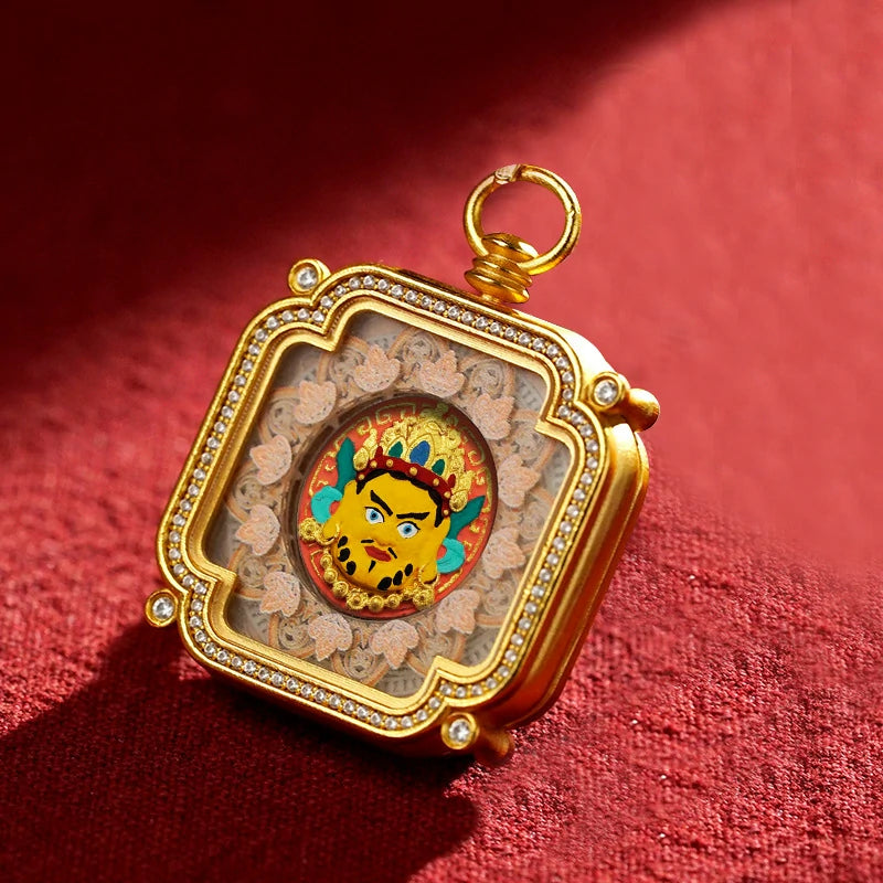 Thangka Paintings Exquisite Square Pendant
