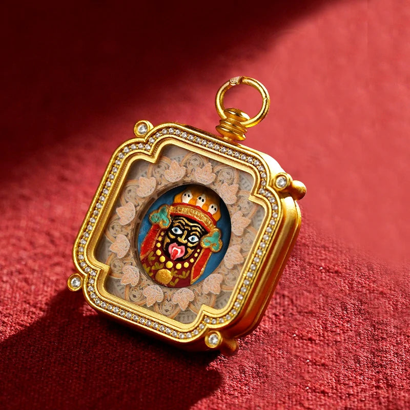 Thangka Paintings Exquisite Square Pendant