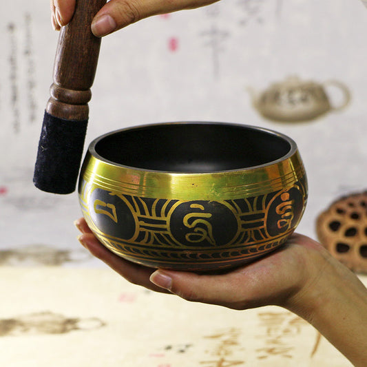Tibetan Eight Character Mantra Singing Bowl