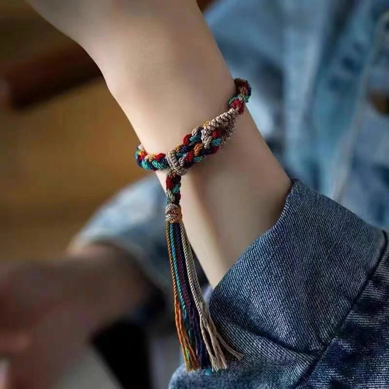 (Finished Goods) Tibetan DIY Hand-woven Adjustable Bracelet