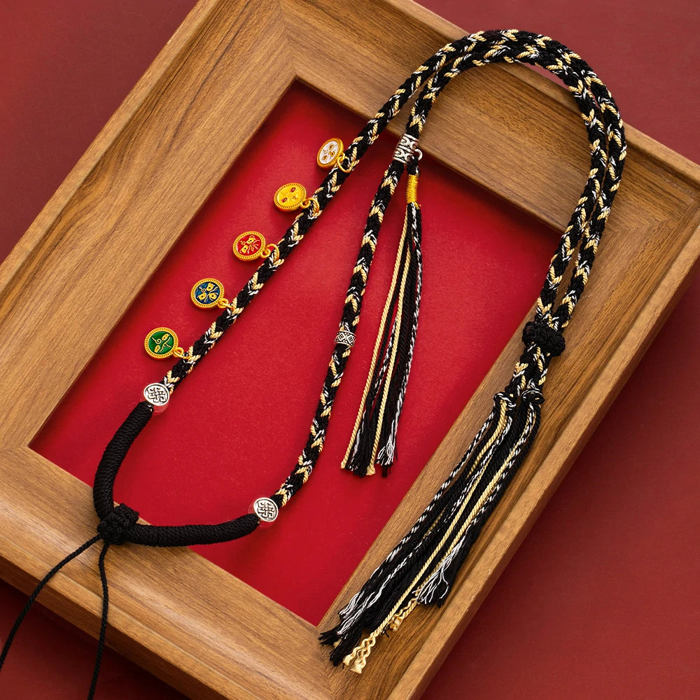 (Unfinished Goods) Tibetan DIY Hand-woven Necklace Rope