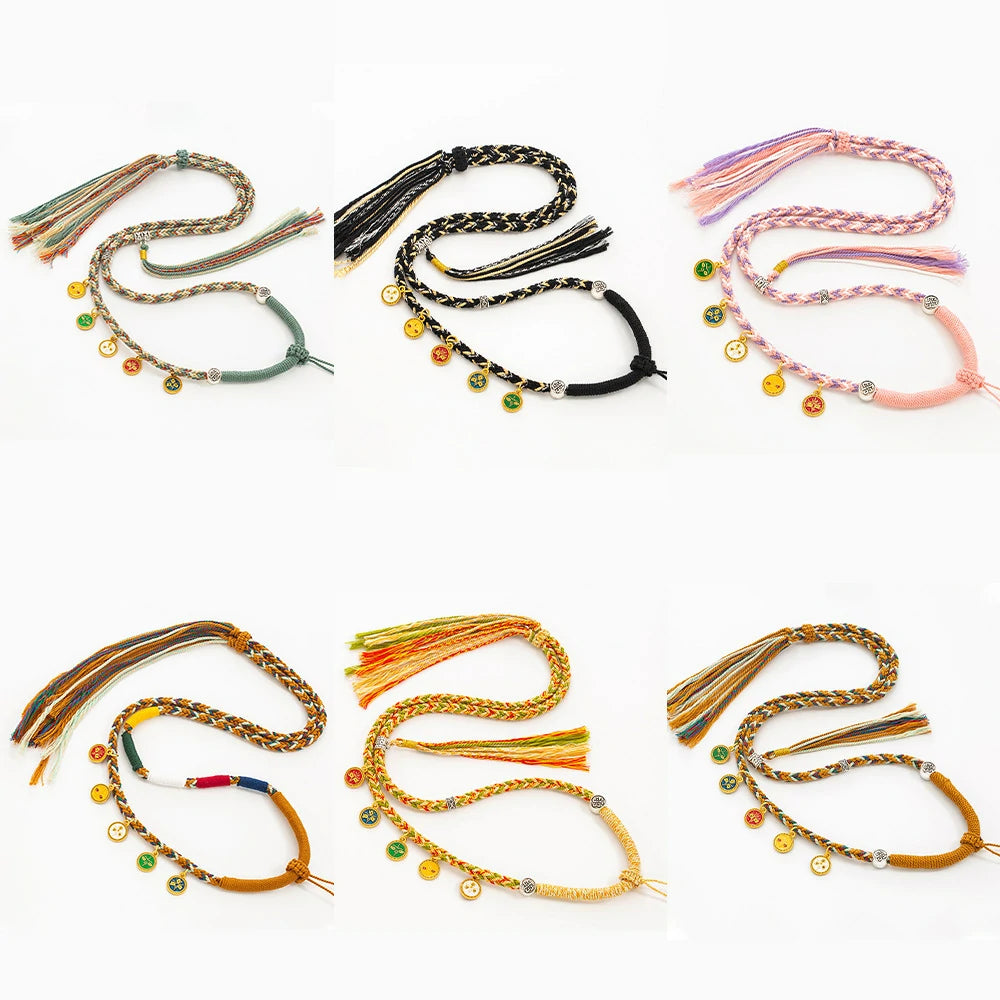 (Unfinished Goods) Tibetan DIY Hand-woven Necklace Rope