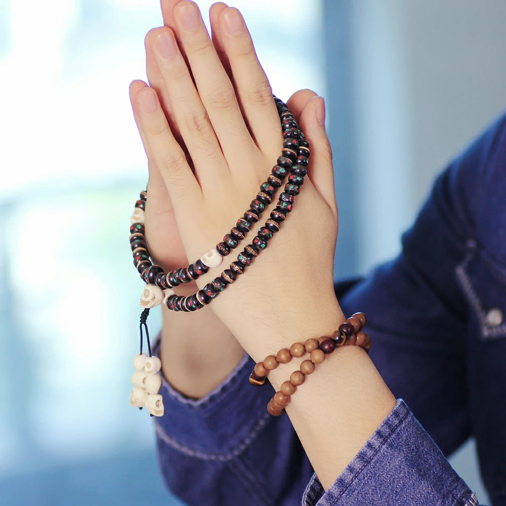 Tibetan Yak Bone Mala Beads