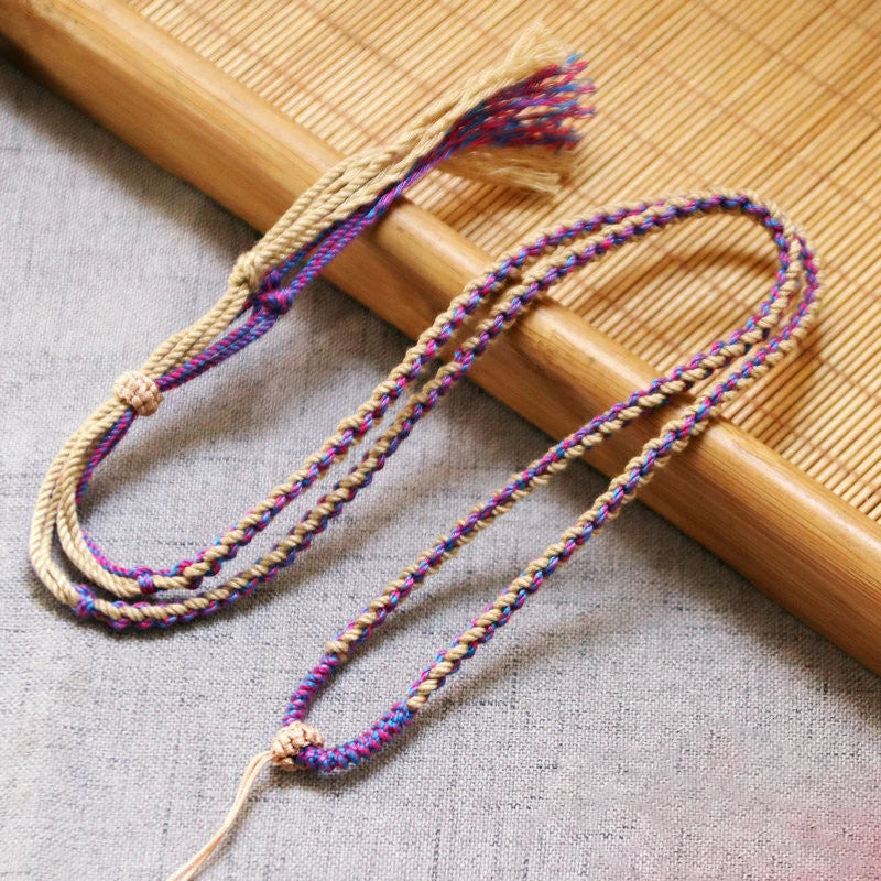 (Unfinished Goods) Tibetan DIY Hand-woven Necklace Rope-S59