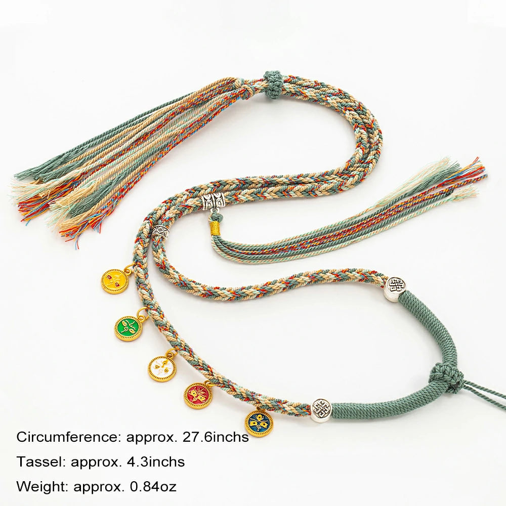 (Unfinished Goods) Tibetan DIY Hand-woven Necklace Rope