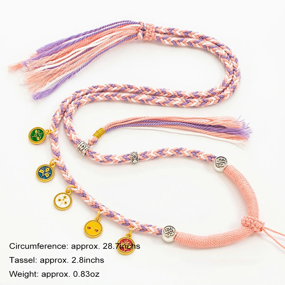 (Unfinished Goods) Tibetan DIY Hand-woven Necklace Rope