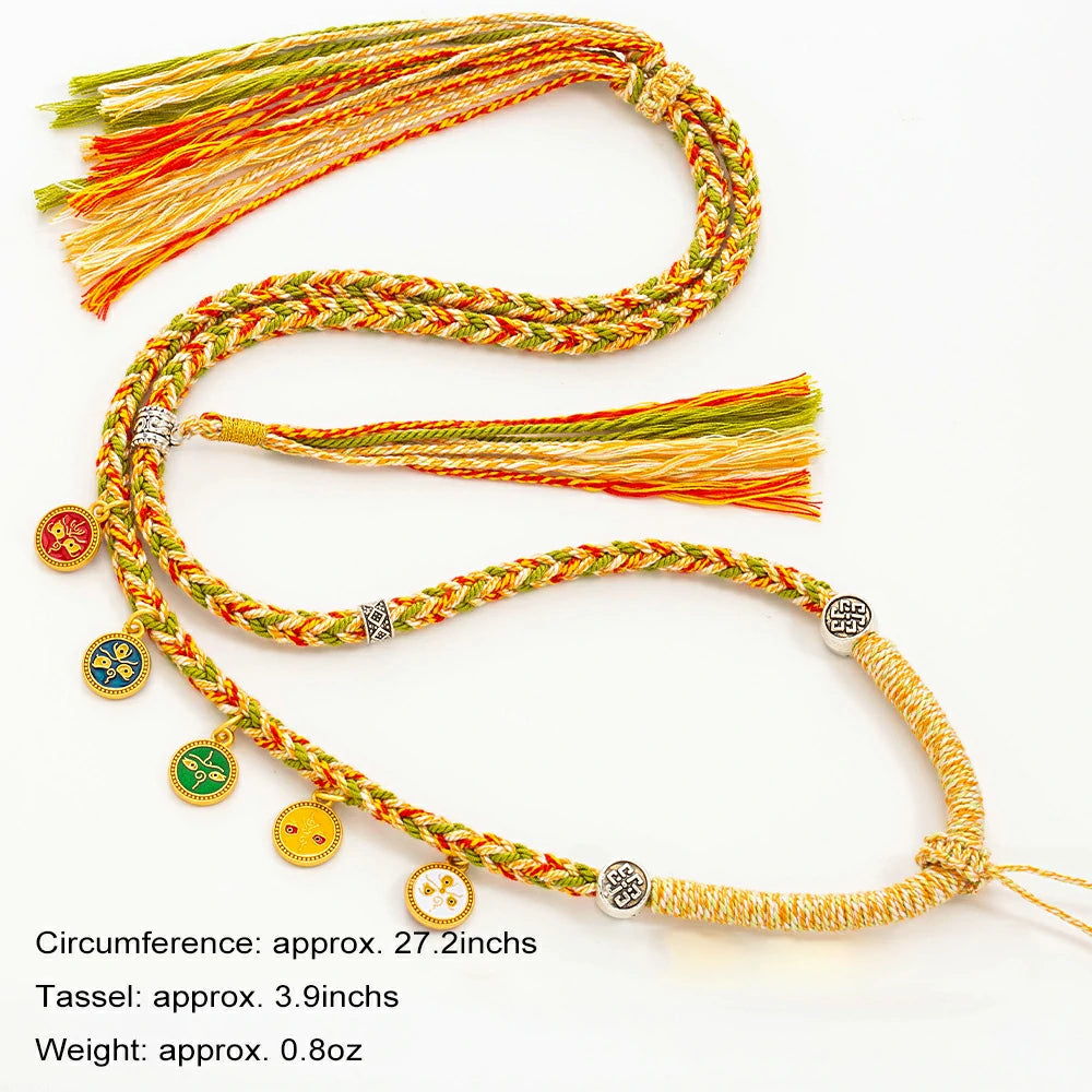 (Unfinished Goods) Tibetan DIY Hand-woven Necklace Rope