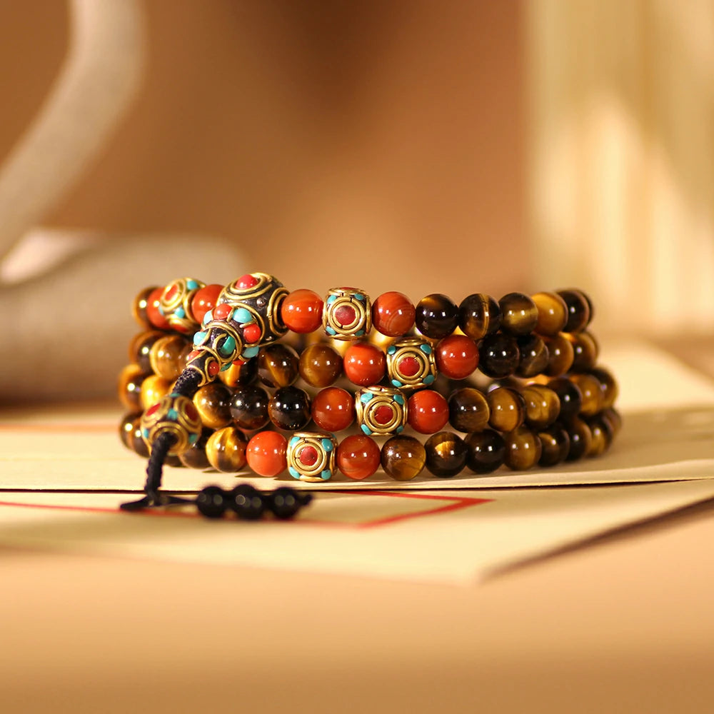 Yellow Tiger Eye Mala Beads