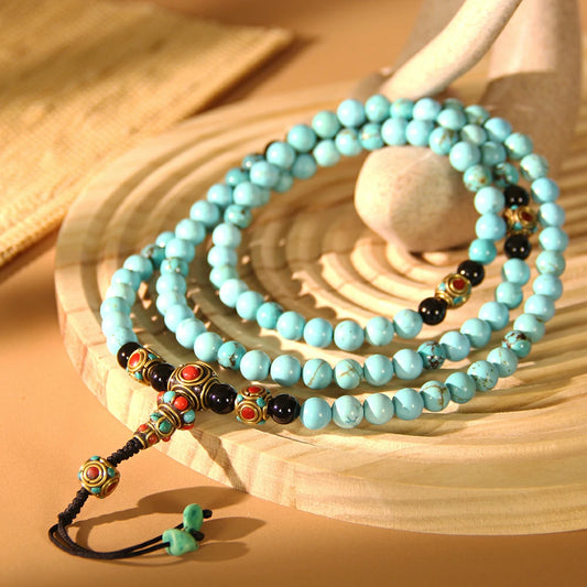 Blue Turquoise Mala Beads