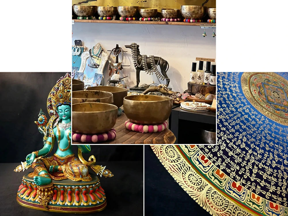 Nepal's traditional Buddhist handicrafts, Buddha statues, singing bowls, thangkas