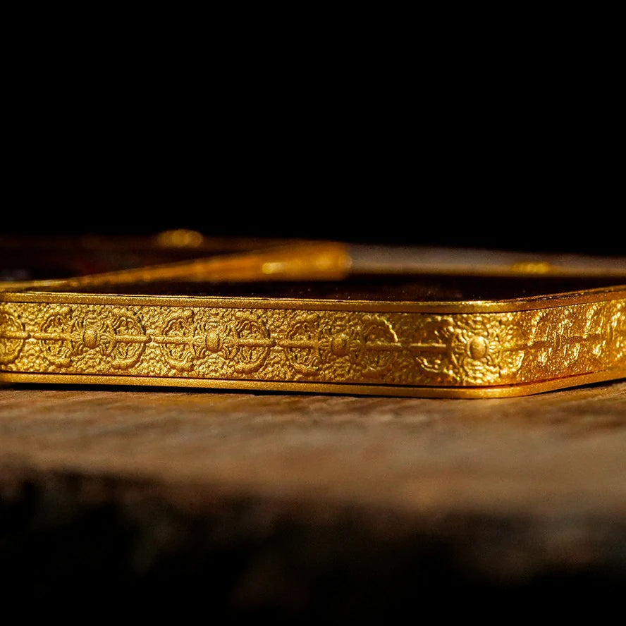 Hand-painted Tibetan Thangka Pendants - Brass Frame