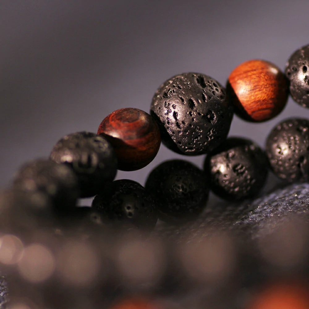 Lava Rock Double Layer Bracelet