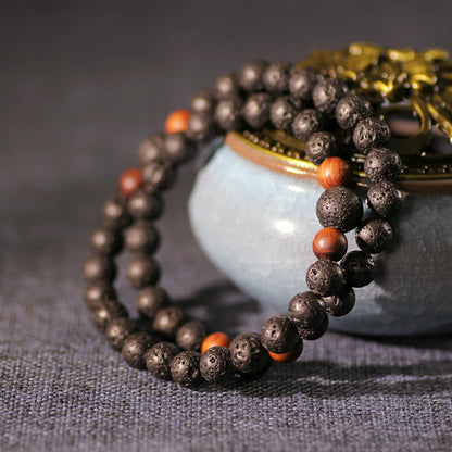 Lava Rock Double Layer Bracelet