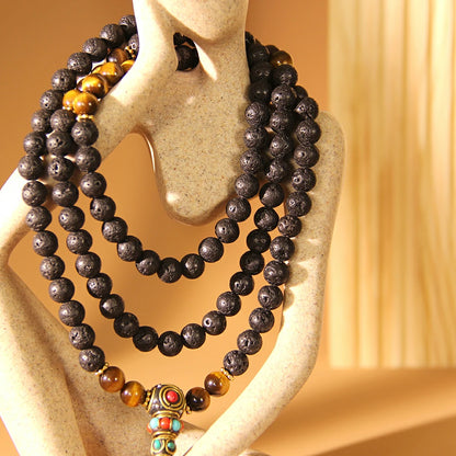 Lava Rock Mala Beads