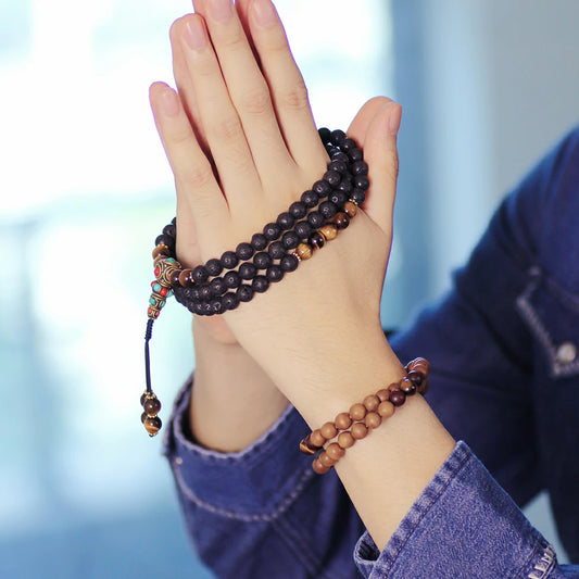 Lava Rock Mala Beads