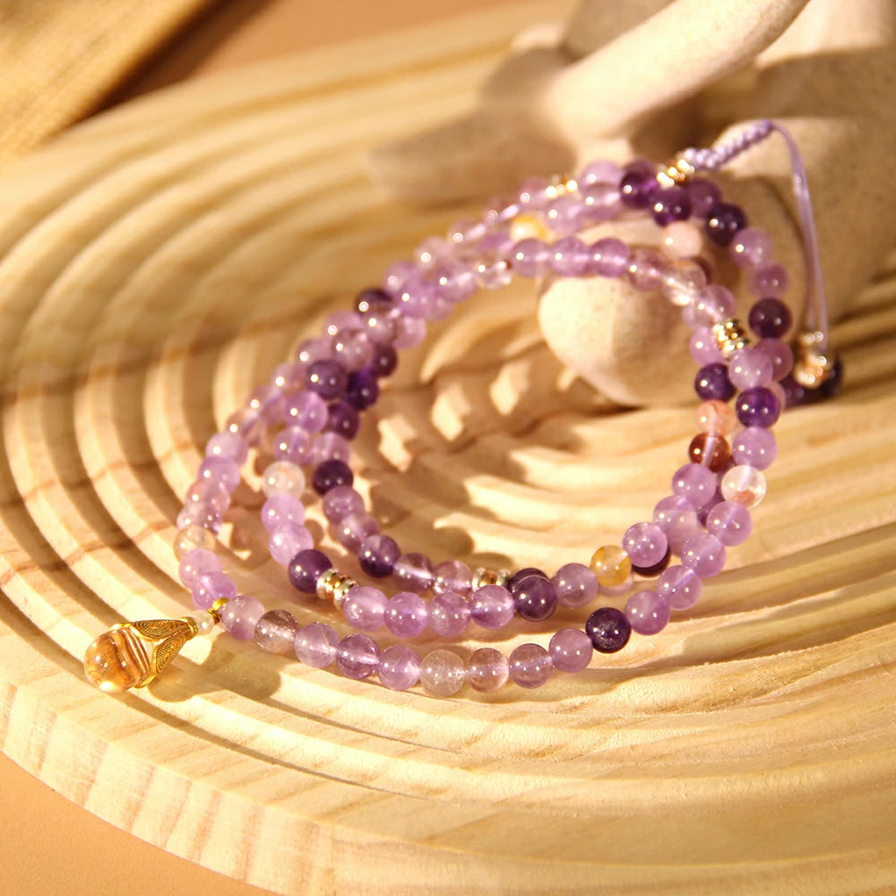 Lavender Amethyst Mala Beads