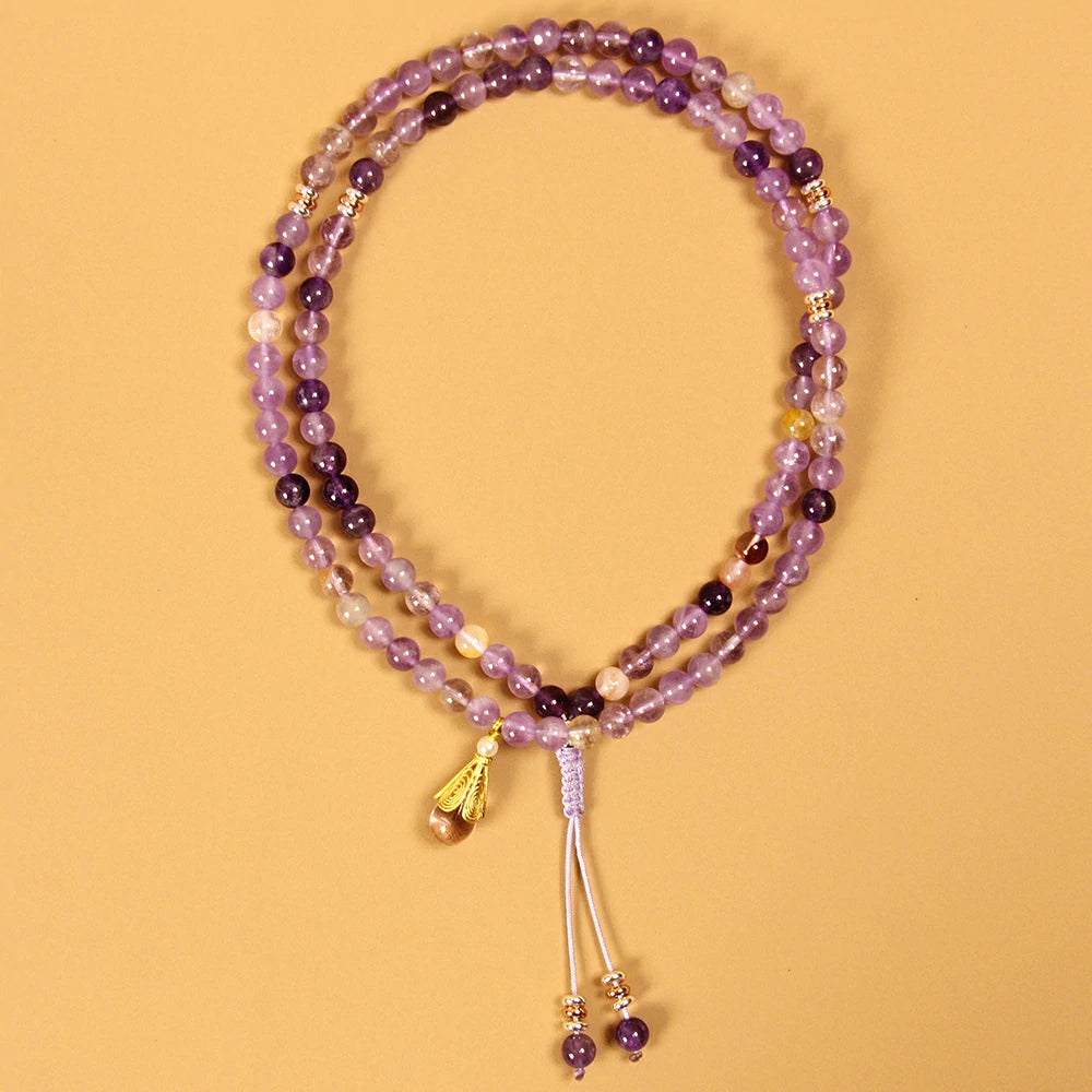 Lavender Amethyst Mala Beads