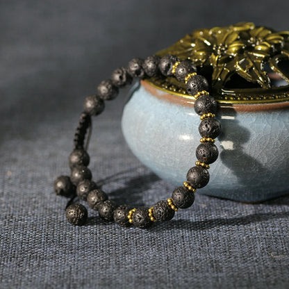 Natural Aura - Fashionable Lava Stone Bracelet