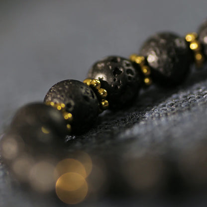 Natural Aura - Fashionable Lava Stone Bracelet