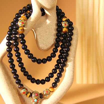 Obsidian Mala Beads